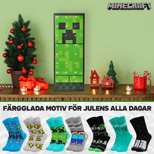 Minecraft strumpor adventskalender 2025 – Creeper-nedräkning för gamers