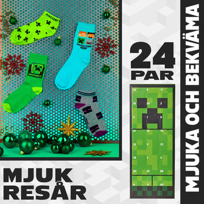 Minecraft strumpor adventskalender 2025 – Creeper-nedräkning för gamers