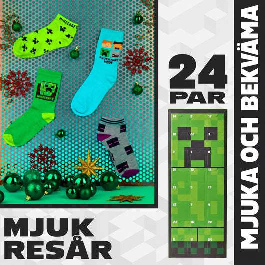 Minecraft strumpor adventskalender 2025 – Creeper-nedräkning för gamers